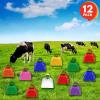 ArtCreativity 3 Inch Blue Metal Cowbell Noisemakers (Pack of 12) Loud Metal Cowbell Noise Makers Party Favors with Handles, Great for Football Games, Sporting Events, for Kids and Adults(mix  pack of 12)