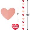 ArtCreativity 80 Heart Garland – Hanging Valentine’s Decorations with Red & Pink Hearts, Valentine’s Banner, 8 Strings, 6.5 ft Each, Perfect Valentine’s Garland for Parties & Events