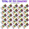 ArtCreativity Crayons Bulk Set – 600 Total Crayons – 100 Packs of 6 – Kids’ Colors: Red, Orange, Yellow, Green, Blue, Purple – Classroom & Party Favors(25 Set of 6-Packs (150 Ct))