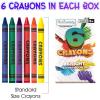 ArtCreativity Crayons Bulk Set – 600 Total Crayons – 100 Packs of 6 – Kids’ Colors: Red, Orange, Yellow, Green, Blue, Purple – Classroom & Party Favors(75 Set of 6-Packs (450 Ct))