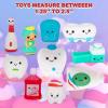 ArtCreativity Dental Character Assortment, Set of 25, Cute Tooth Fairy Toys for Kids, Rubbery Dentist Office Giveaways for Children, Holiday Stocking Stuffers, Unique Birthday Party Favors(Small (Pack of 4))