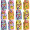ArtCreativity 24 Valentines Day Bags with 24 Stickers, Valentine Treat, Candy Bag, Goodie Bags for Birthday Party, Wedding, Baby Shower & Party Favors, Cute Cardboard Boxes with Handles