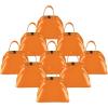 ArtCreativity 3 Inch Blue Metal Cowbell Noisemakers (Pack of 12) Loud Metal Cowbell Noise Makers Party Favors with Handles, Great for Football Games, Sporting Events, for Kids and Adults(orange cowbell)