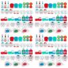 ArtCreativity Dental Character Assortment, Set of 25, Cute Tooth Fairy Toys for Kids, Rubbery Dentist Office Giveaways for Children, Holiday Stocking Stuffers, Unique Birthday Party Favors(Small (Pack of 4))