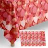 ArtCreativity Valentine’s Tablecloths – 6 Pack – Disposable Red Love Heart Rectangle Table Cover Cloth for Valentine Day Decor, Wedding, Picnics, Birthday Party Supplies 54″ x 108