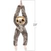 ArtCreativity Hanging Sloth Plush Toy, 23 Inch Stuffed Sloth with Realistic Design, Soft and Huggable, Cute Nursery Decor, Best Birthday Gift for Boys and Girls