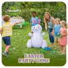 30″ Easter Bunny Inflatable Ring Toss Game – Easter Games for Kids with 6 Rings – Weighted Bottom to Keep Inflatable Rabbit Upright – Family Outdoor Easter Party Games for Kids and Adults