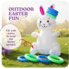 30″ Easter Bunny Inflatable Ring Toss Game – Easter Games for Kids with 6 Rings – Weighted Bottom to Keep Inflatable Rabbit Upright – Family Outdoor Easter Party Games for Kids and Adults