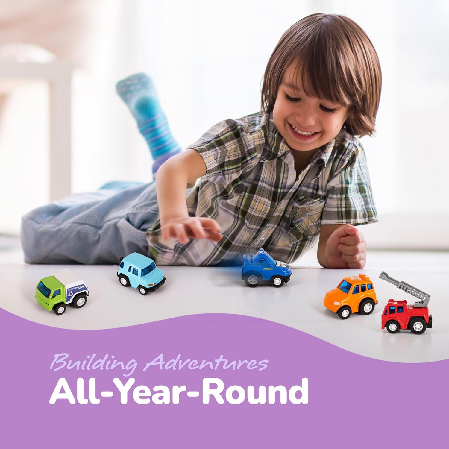 image:imageArtCreativity PreFilled Easter Eggs with Diecast Vehicles for Hunt 12 Emergency amp Community Vehicles Fire trucks Ambulances with PullBack Function Easter Basket StuffersEmergency Community Vehicles