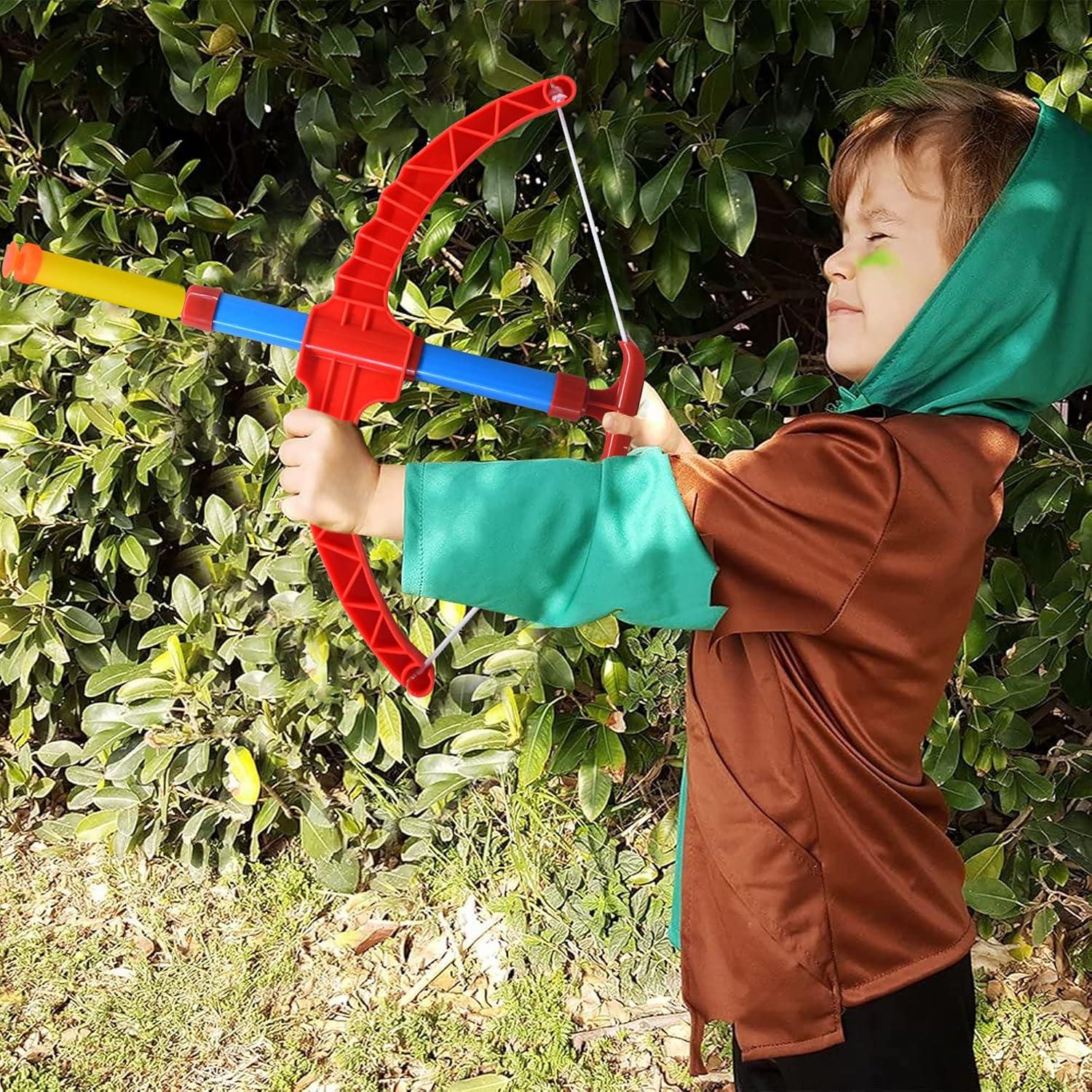 image:imageArtCreativity Red Super Bow amp Arrow Shooter Set Includes AirPowered Bow Barrel Six Soft Foam Darts Comes in Blister Card Packaging Sports Toy for KidsCompact Pack of 2