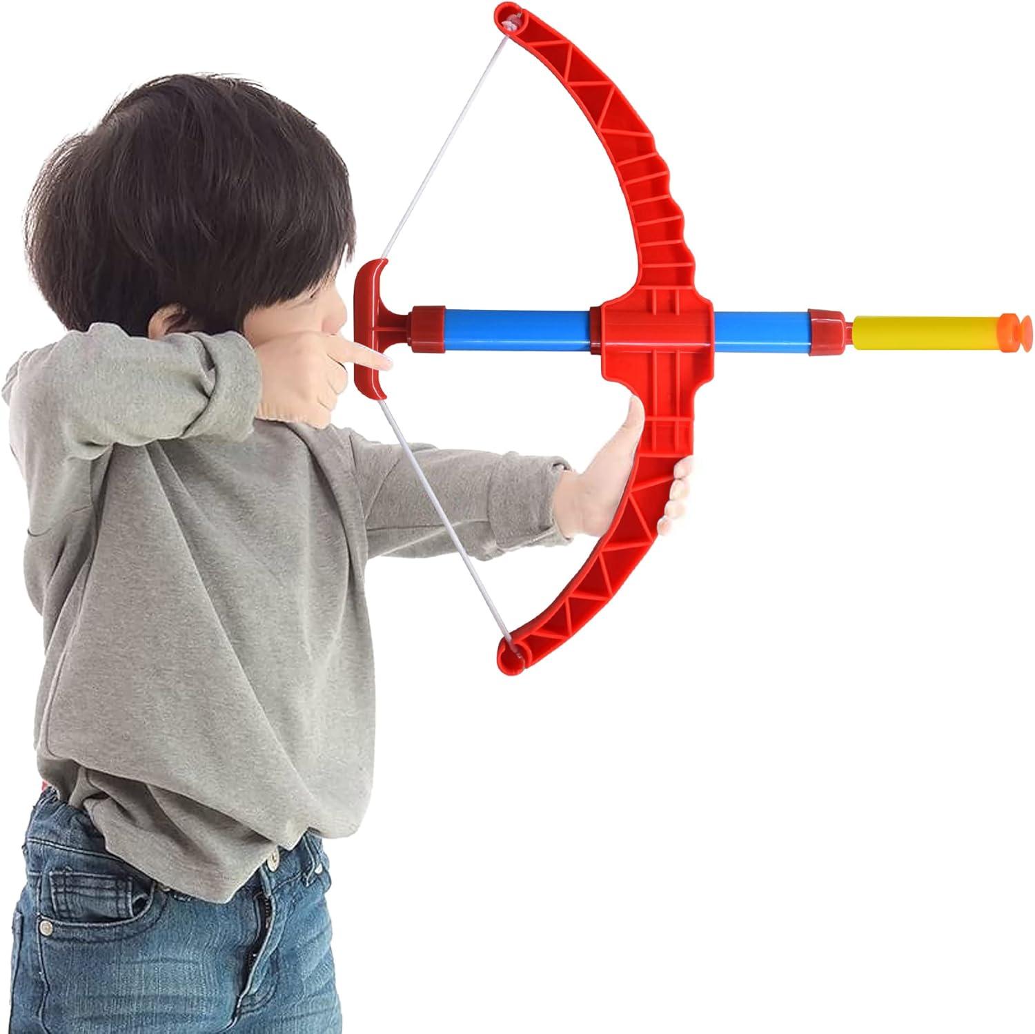 image:imageArtCreativity Red Super Bow amp Arrow Shooter Set Includes AirPowered Bow Barrel Six Soft Foam Darts Comes in Blister Card Packaging Sports Toy for KidsCompact Pack of 2