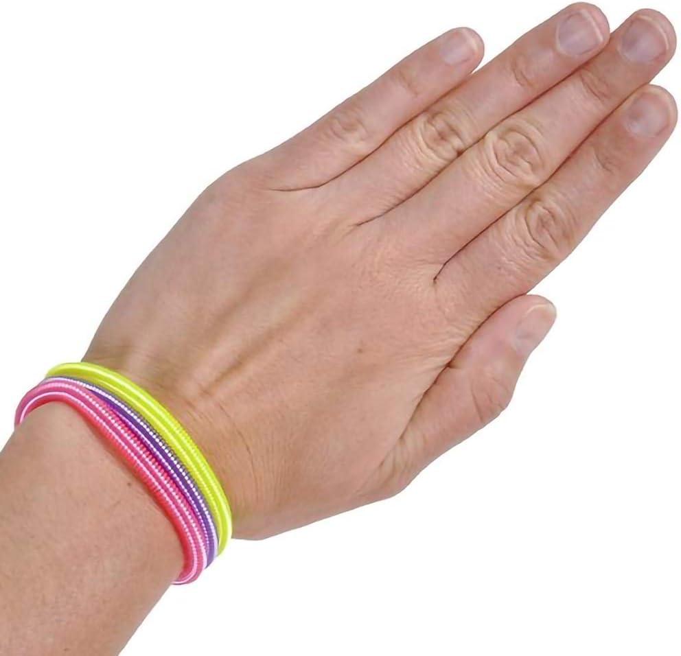image:imageArtCreativity Spring Bracelets  Pack of 12 Elastic Plastic Wristbands in Assorted Neon Colors  Fun Party Favor Carnival Prize  Amazing Gift for kids adults