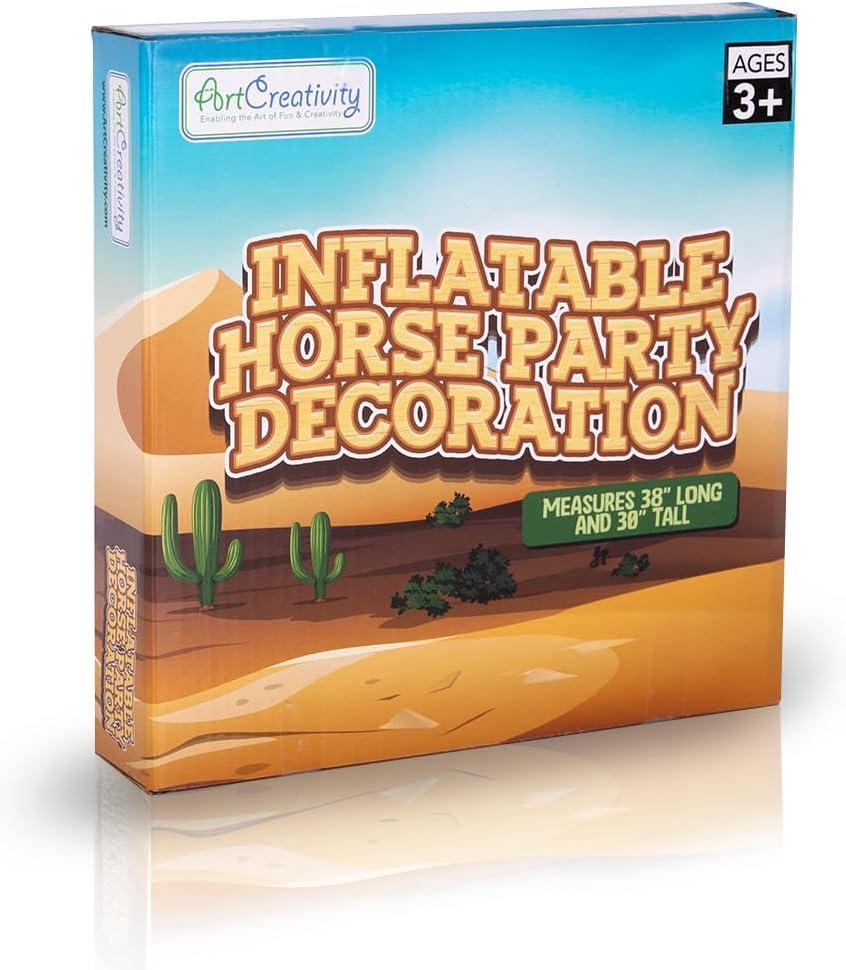 image:imageArtcreativity 38 Inflatable Horse Party Decoration Brown Blow Up Horse Western Party Decorations amp Rodeo Party Decorations Cowboy Theme Easter Toy for Kids