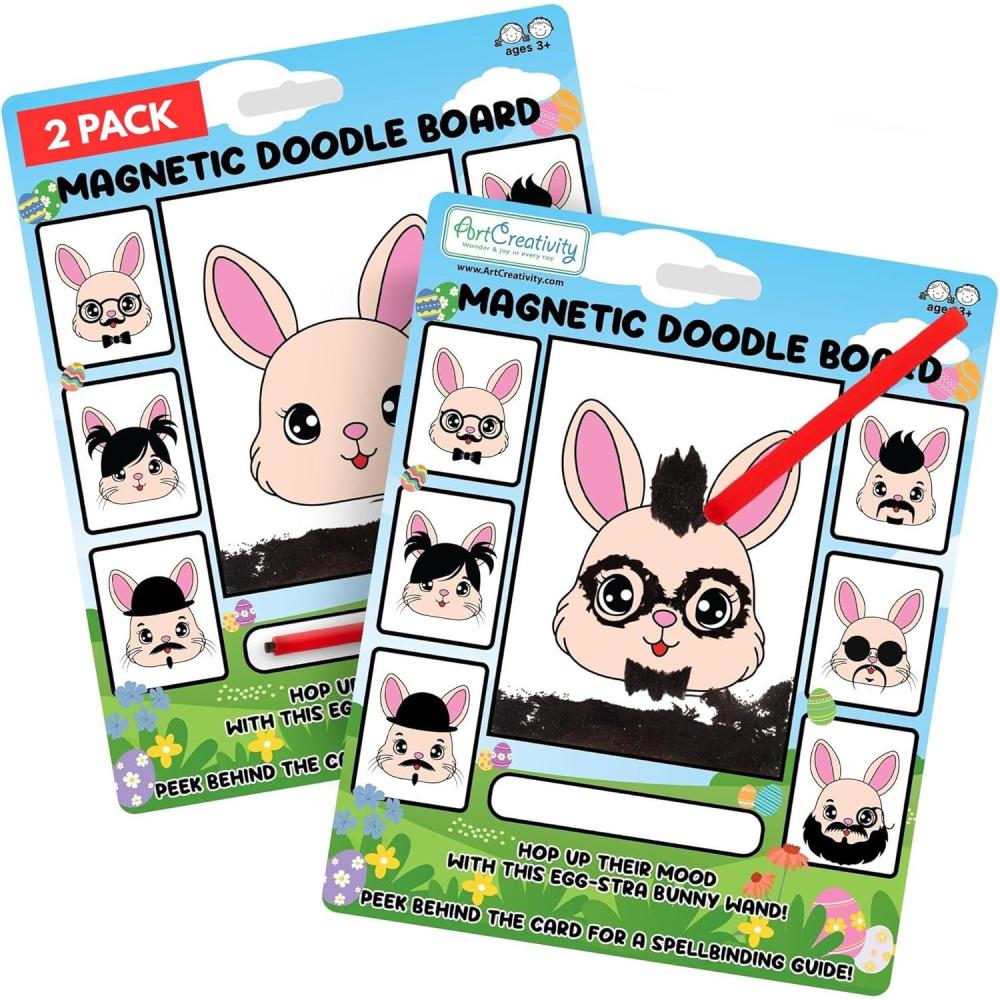 image:imageArtCreativity Easter Magnetic Drawing Bunny 2 Pack Vintage Retro Toys Easter Basket Stuffers Easter Activities Kids Easter Travel Toys for Kids Easter Basket Ideas Gifts
