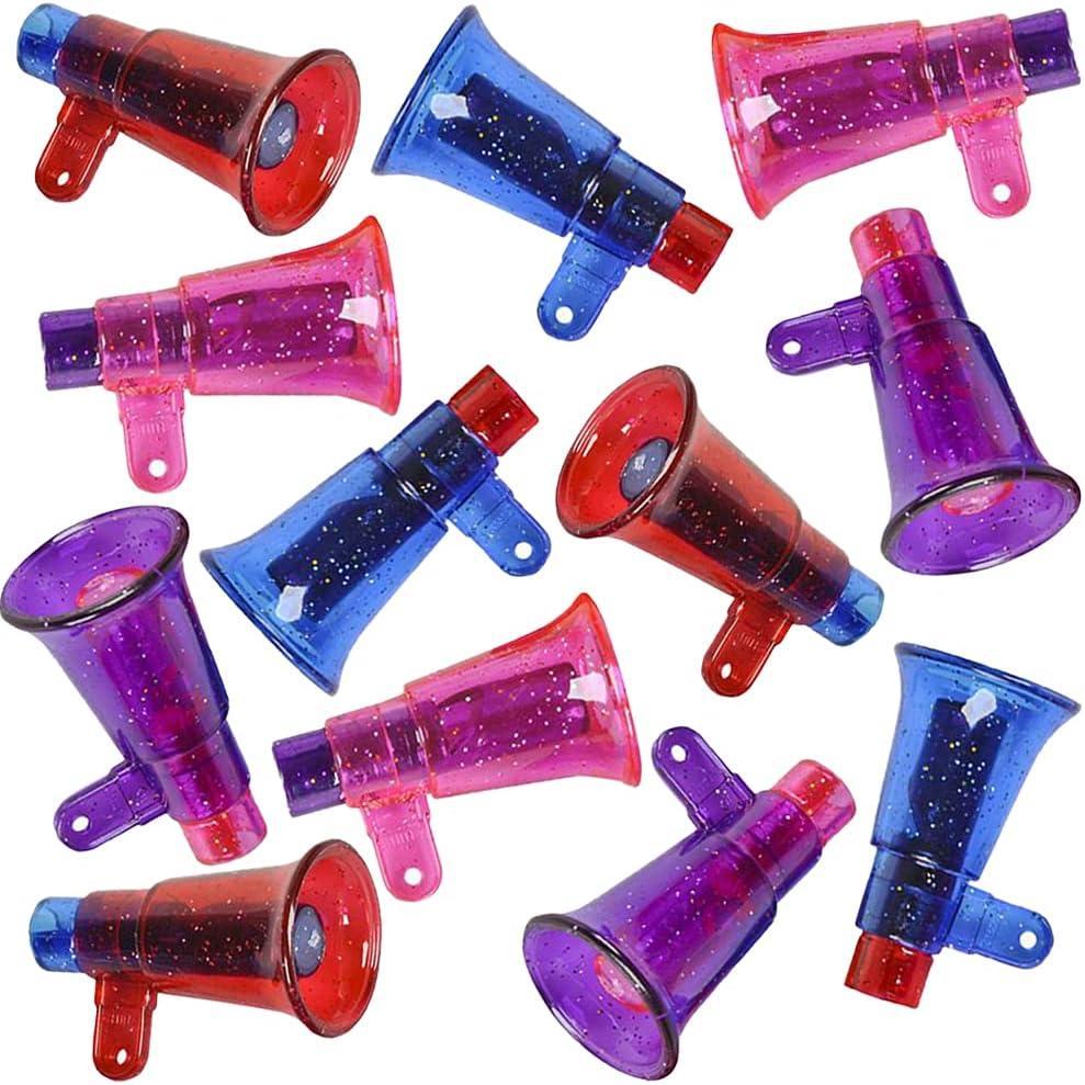 image:imageArtCreativity Mini Glitter Megaphone Whistles Set of 12 Fun Noise Makers Party Favors for Kids Durable Plastic Material Christmas Gift for Kids Child New Year Party Gifts