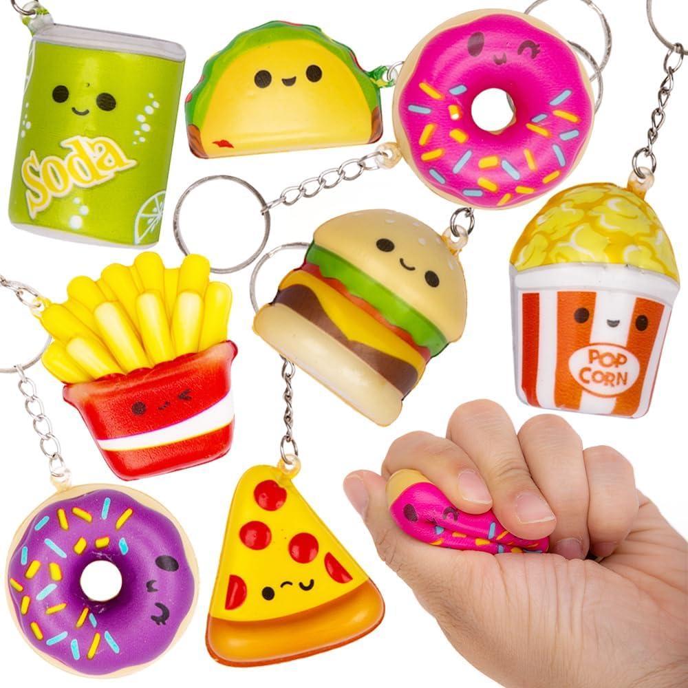image:imageArtCreativity Mini Squish Fast Food Toys Set of 8 SlowRise Stress Relief Toys for Kids in Assorted Food Designs Mini Fidget Toys for Sensory Play Party Favors Goodie Bag Fillers for Boys amp Girls