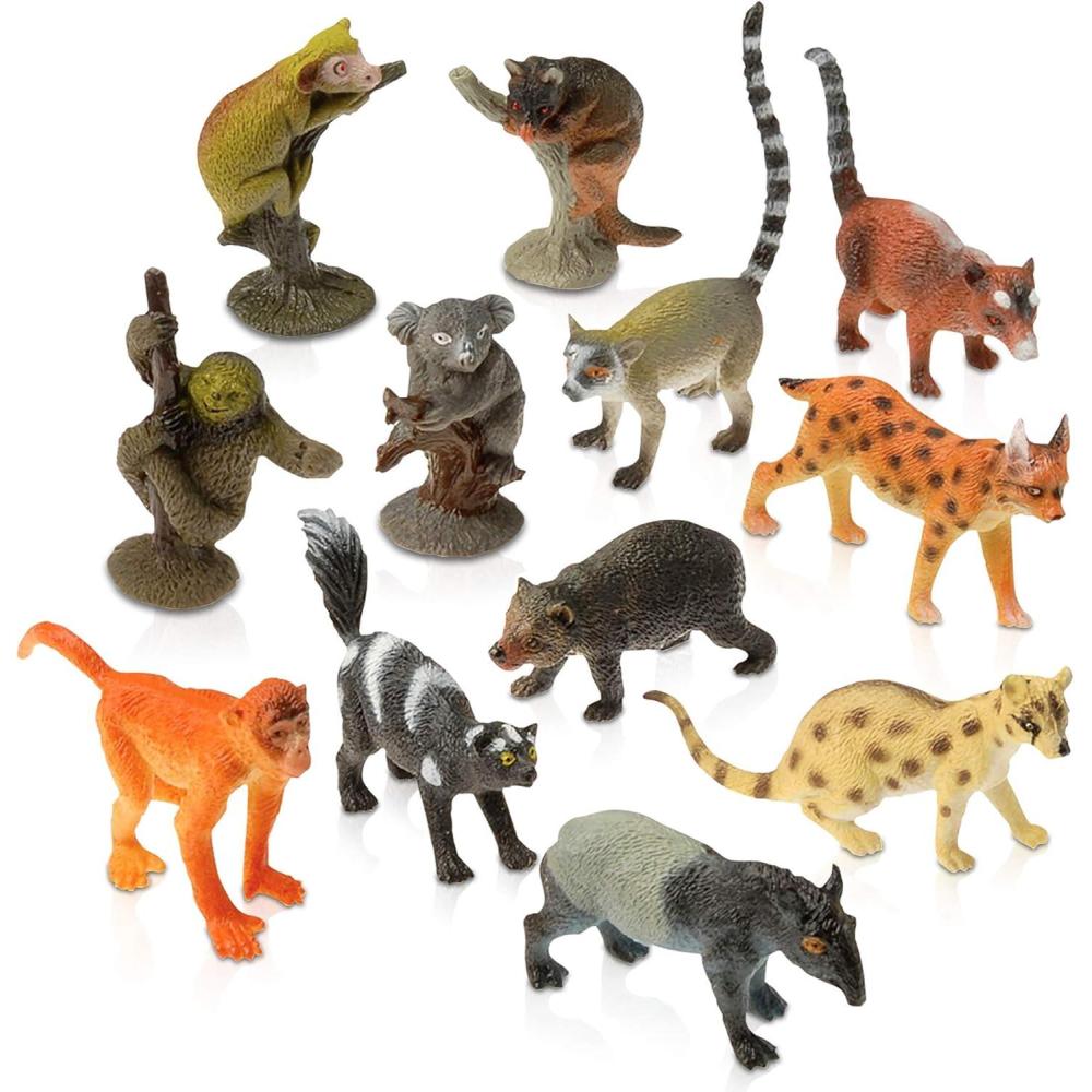 image:imageArtCreativity Rainforest Figurines Toys Set  12 Pack  Mini Plastic Jungle Rain Forest Figures for Kids and Toddlers  Birthday Party Favors Giveaways Goody Bag Fillers for Boys and Girls