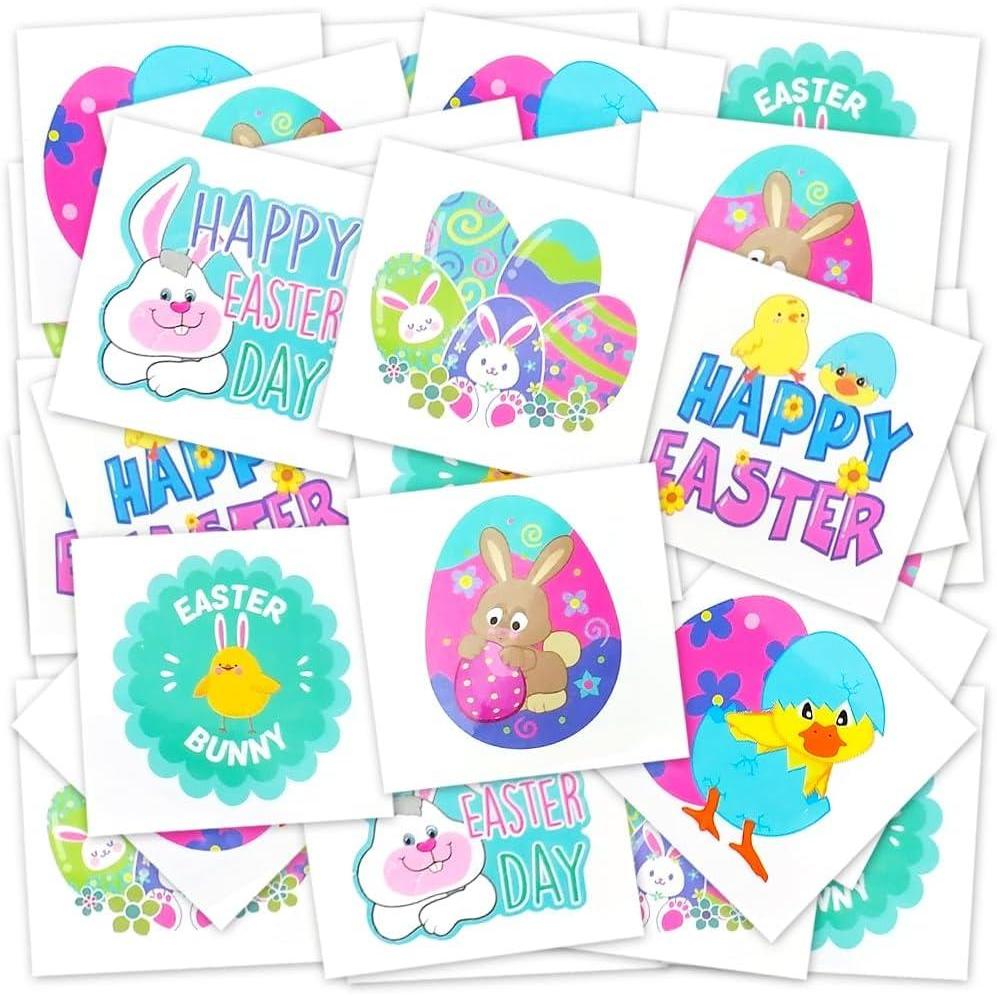 image:imageEaster Basket Stuffers for Kids 144 Pack Easter Tattoos for Kids Individual Temporary Tattoos Easter Themes Fake Tattoo Stickers Egg Fillers Easter Treats Easter Toys Easter Basket Essentials
