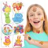 ArtCreativity 144 Pcs Glow in The Dark Easter Temporary Tattoos for Kids – 144 Pack Tattoos in 12 Festive Designs – Glow in The Dark Easter Basket Stuffers and Egg Fillers for Kids
