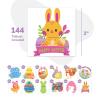 ArtCreativity 144 Pcs Glow in The Dark Easter Temporary Tattoos for Kids – 144 Pack Tattoos in 12 Festive Designs – Glow in The Dark Easter Basket Stuffers and Egg Fillers for Kids