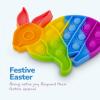 ArtCreativity Easter Pop Its – 4 Pack of Easter Popper Toys – Easter Fidget Sensory Toys for Toddlers – Kids Basket Stuffers with Colorful Egg, Carrot, and 2 Bunny Rabbits – Cute Easter Gifts