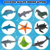 ArtCreativity Ocean Animals Toys Excavation Kit – 12 Seashells and 12 Excavation Tools – Includes 12 Different Sea Animal Toys – Under The Sea Party Favors and Party Activity for Themed Parties