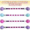 ArtCreativity Plastic 16” Inch Twirl Batons Set of 4 in Assorted Color Blue, Pink & Purple for Kids Age 3+, Great Gift for Birthday & Holiday, Party Favor, Marching Bands Sport Games and Parades