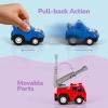 ArtCreativity Pre-Filled Easter Eggs with Diecast Vehicles for Hunt – 12 Emergency & Community Vehicles, Fire trucks, Ambulances with Pull-Back Function – Easter Basket Stuffers(Emergency & Community Vehicles)