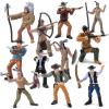 ArtCreativity Cowboy & Indian Action Figures Set of 12 – Realistic Details, Free-Standing, Party Decor & Favors for Kids