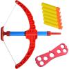 ArtCreativity Red Super Bow & Arrow Shooter Set, Includes Air-Powered Bow, Barrel, Six Soft Foam Darts, Comes in Blister Card Packaging, Sports Toy for Kids(Compact)