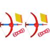 ArtCreativity Red Super Bow & Arrow Shooter Set, Includes Air-Powered Bow, Barrel, Six Soft Foam Darts, Comes in Blister Card Packaging, Sports Toy for Kids(Compact (Pack of 2))