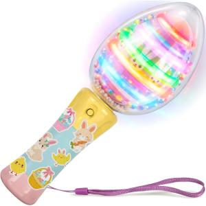 ArtCreativity Easter Egg Magic Ball Wand -7.5″ – Custom Egg-Shaped Top Light Up Magic Ball Toy Wands for Kids with Batteries – Flashing LED Wands for Boys & Girls, Fun Gift or Birthday Party Favor