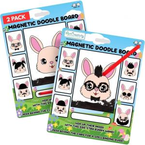 ArtCreativity Easter Magnetic Drawing Bunny – 2 Pack – Vintage Retro Toys, Easter Basket Stuffers, Easter Activities Kids, Easter Travel Toys for Kids, Easter Basket Ideas Gifts