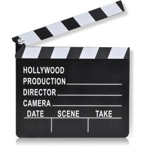 ArtCreativity Movie Clapboard, Hollywood Movie Theme Party Decorations, Academy Awards Party Supplies and Film Décor, Slate Clapperboard Prop for Stage Plays, Fun Photo Booth Prop