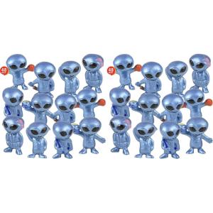 ArtCreativity Vinyl Alien Figurines (48pcs) – Fun Space Party Favors, Assorted UFO Poses, Goodie Bag Fillers(1 inch (Pack of 2))