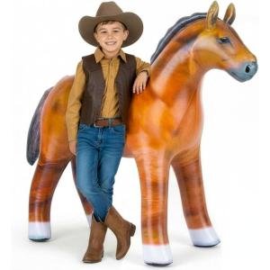 Artcreativity 38″ Inflatable Horse Party Decoration, Brown Blow Up Horse, Western Party Decorations & Rodeo Party Decorations Cowboy Theme, Easter Toy for Kids