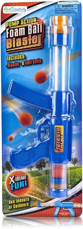 image:imageArtCreativity Foam Ball Launcher with 8 Balls Pump Action Shooting Toy Blaster for Kids Outdoor Summer Fun Fetch Toy for Dogs Best Holiday or Birthday Gift for Boys and Girls Pack of 216 inches Pack of 2
