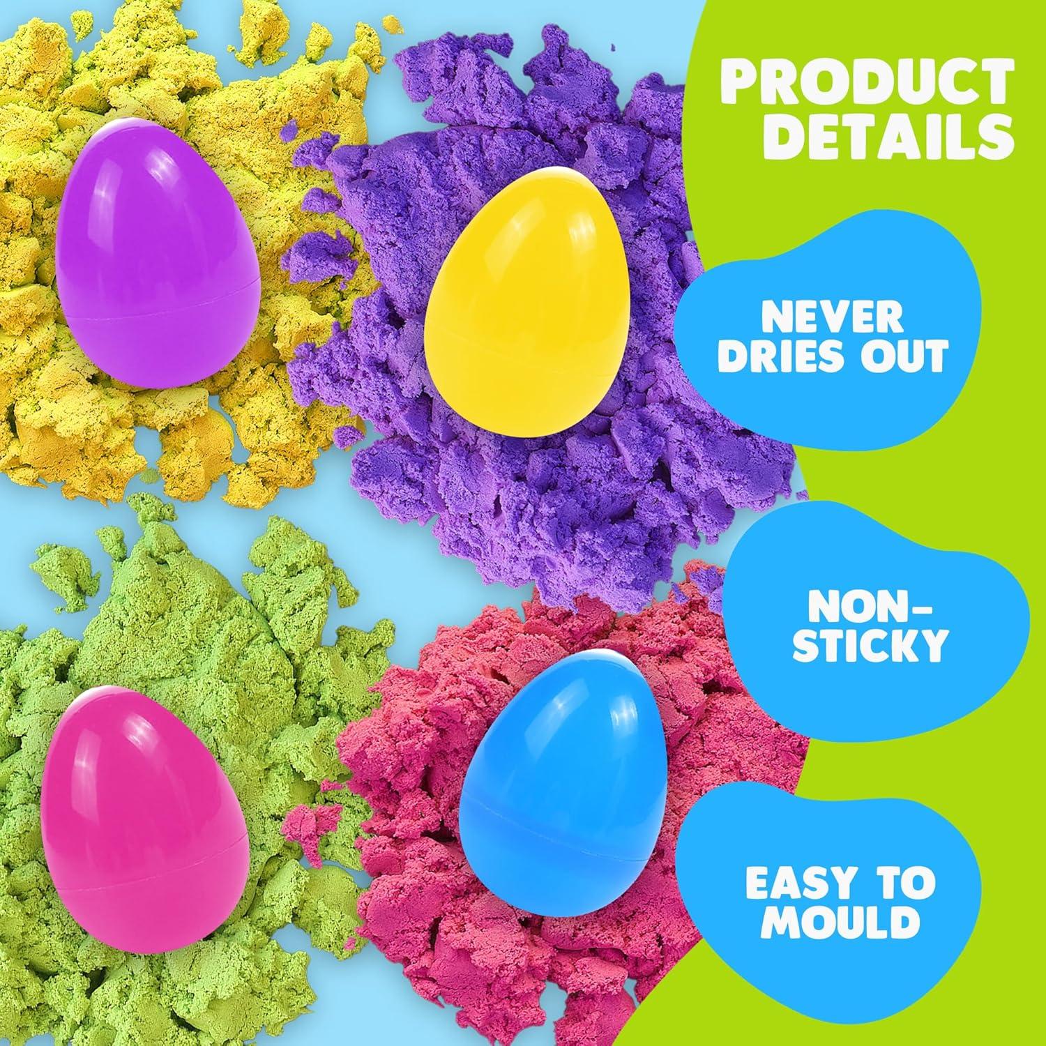 image:imageArtCreativity Magic Sand Easter Eggs Set of 12 PreFilled Easter Eggs Easter Stuffers Colorful Surprise Eggs for Kids in Assorted Vibrant Colors Egg Hunt Supplies Easter Basket Stuffers