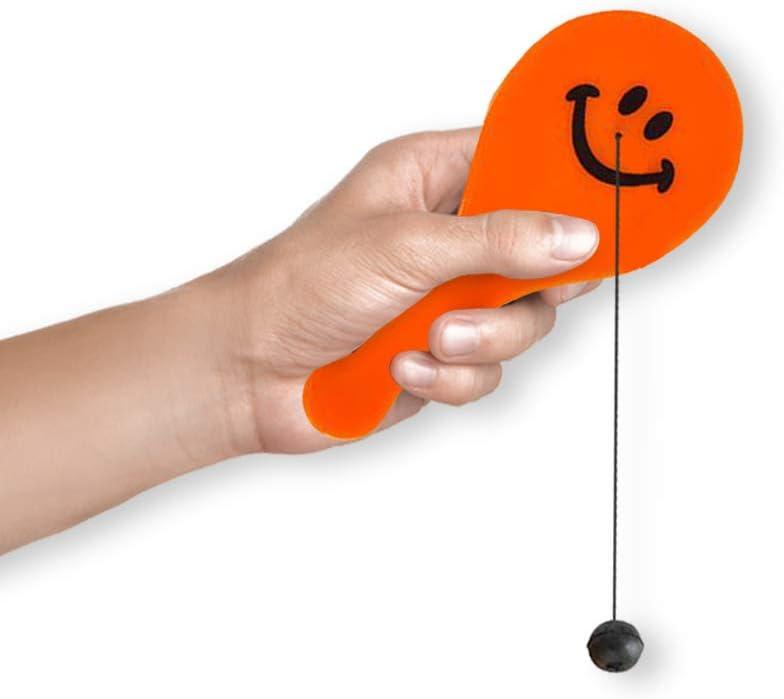 image:imageArtCreativity Smile Face Paddle Balls Pack of 36 Mini 45 Inch Plastic Paddle Ball with String Assorted Bright Colors Birthday Party Favors Goodie Bag Fillers Summer Fun Activity Toys for Kids