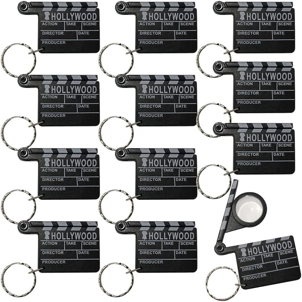 image:imageArtCreativity Hollywood Clapboard Keychains Set of 12 Lift Clapper to Reveal Magnifying Glass Accessories for Keys Backpack or Pocket Book Birthday Party Favors Carnival Party Favors for Kids