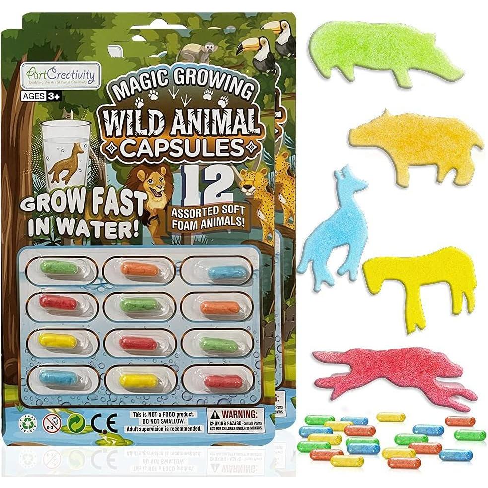 image:imageArtCreativity Magic Growing Animal Capsules Grow in Water 2 Packs 24 Expanding Animal Capsules Cute Color Variety Kids Birthday Party Favors Easter Basket Contest Prize or Gift Idea