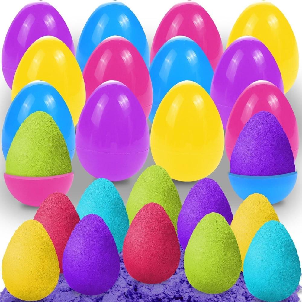 image:imageArtCreativity Magic Sand Easter Eggs Set of 12 PreFilled Easter Eggs Easter Stuffers Colorful Surprise Eggs for Kids in Assorted Vibrant Colors Egg Hunt Supplies Easter Basket Stuffers