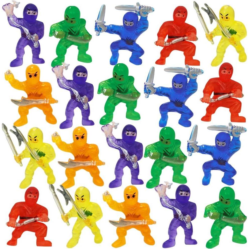 image:imageArtCreativity Mini Ninja Figurines Pack of 48 Assorted Colors Plastic Action Figures Little Ninja Warriors in Assorted Poses Cool Cupcake Topper Goodie Bag Fillers amp Party Favors for Kids
