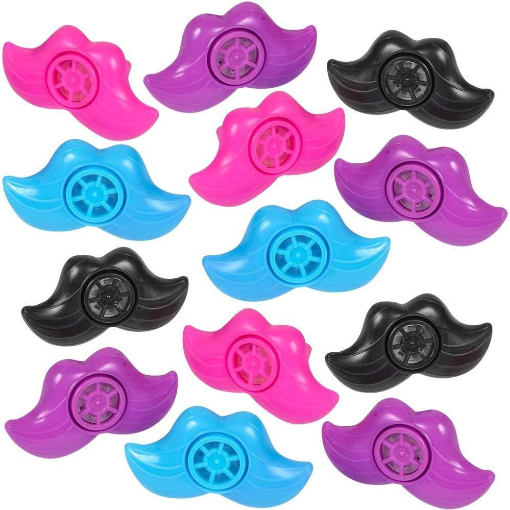 image:imageArtCreativity Mustache Lip Whistles for Kids Bulk Pack of 48 Durable Plastic Noise Maker Party Whistles Bright Assorted Colors Birthday Party Favors Goodie Bag Fillers Treasure Box Prizes