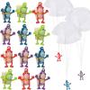 ArtCreativity 12 Set 1.75” Mini Monkey Parachute Toys for Kids for Boys and Girls, Vinyl Toys in Assorted Colors,Durable Plastic Guys Playset, Fun Zoo Animal Themed Party Favors