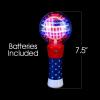 ArtCreativity 7.5 Inch Light Up Patriotic Magic Ball Wand for Kids, Batteries Included, Flashing LED Light Up Spinner Toy for Boys and Girls, 4th of July Toy for Kids, Birthday Party Favor(Small)