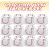 ArtCreativity Baseball Party Favors, Pack of 12 Cardboard Gift Box with Handles, Goodie Gift Bags Treat Boxes for Candy, Cookies, & Toys, Team Baseball Snack Bag, Sports Themed Birthday Bulk Supplies