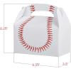 ArtCreativity Baseball Party Favors, Pack of 12 Cardboard Gift Box with Handles, Goodie Gift Bags Treat Boxes for Candy, Cookies, & Toys, Team Baseball Snack Bag, Sports Themed Birthday Bulk Supplies
