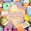ArtCreativity Food Toys for Kids (Set of 50) Assorted Rubber Sweet Treats, Pretend Play Food for Boys and Girls, Snack Themed Birthday Party Favors, Unique Goody Bag Fillers for Children