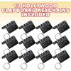 ArtCreativity Hollywood Clapboard Keychains, Set of 12, Lift Clapper to Reveal Magnifying Glass, Accessories for Keys, Backpack, or Pocket Book, Birthday Party Favors, Carnival Party Favors for Kids
